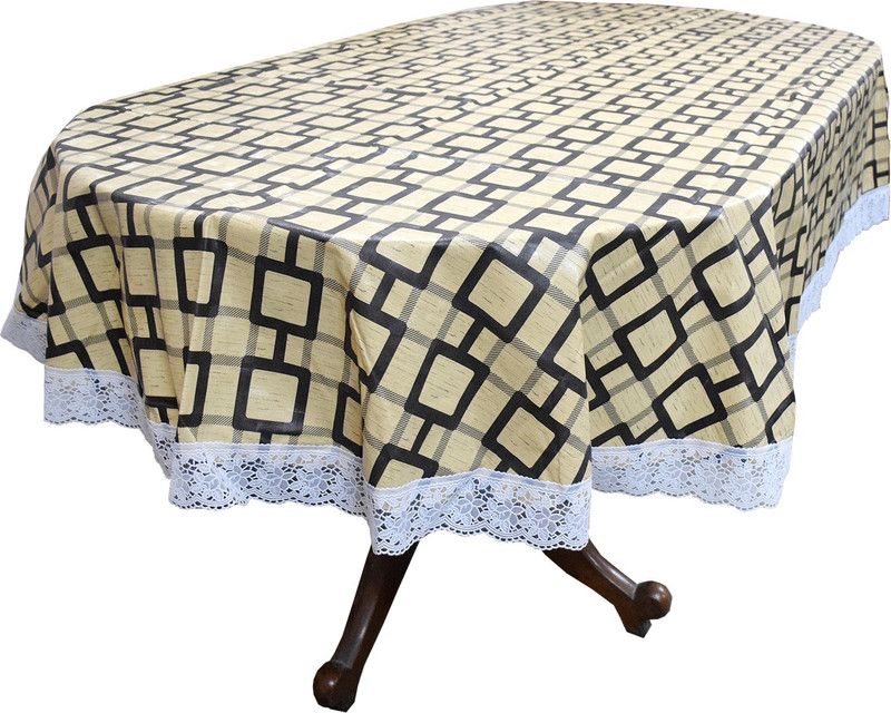 STYLISTA Checkered 4 Seater Table Cover  (Multicolor, PVC (Polyvinyl Chloride))