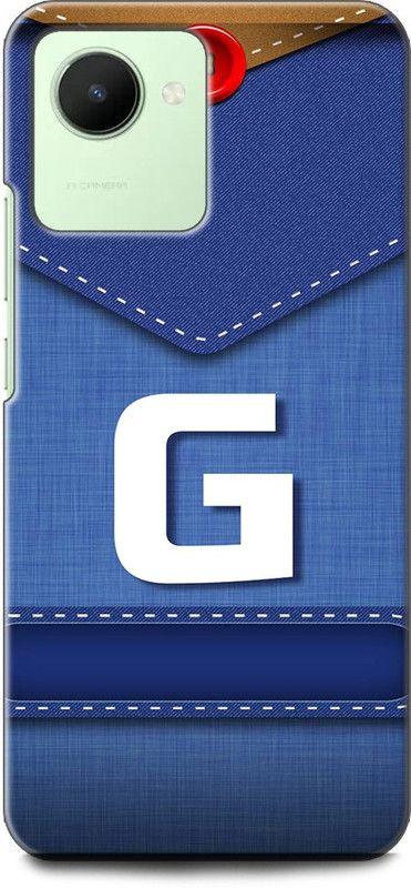 WallCraft Back Cover for Realme C30s, RMX3690 G, G LETTER, G NAME, BLUE, JEANS, G ALPHABET, ALPHABET  (Multicolor, Dual Protection, Pack of: 1)