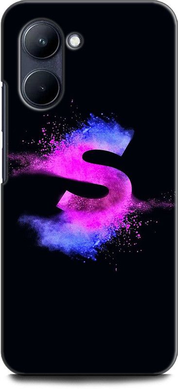 WallCraft Back Cover for Realme C33, RMX3624 S, S LETTER, S ALPHABET, DESIGN  (Multicolor, Dual Protection, Pack of: 1)