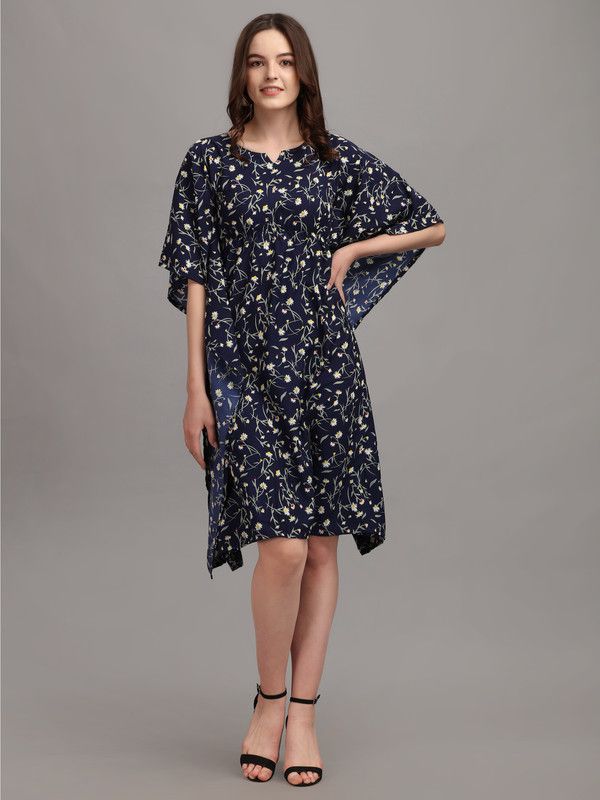 Party Printed Women Dark Blue Top