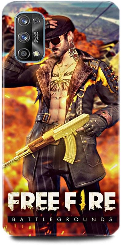 MP ARIES MOBILE COVER Back Cover for realme 7 Pro, Freefire Juego Gun Metal Fire Background Game  (Multicolor, Hard Case, Pack of: 1)