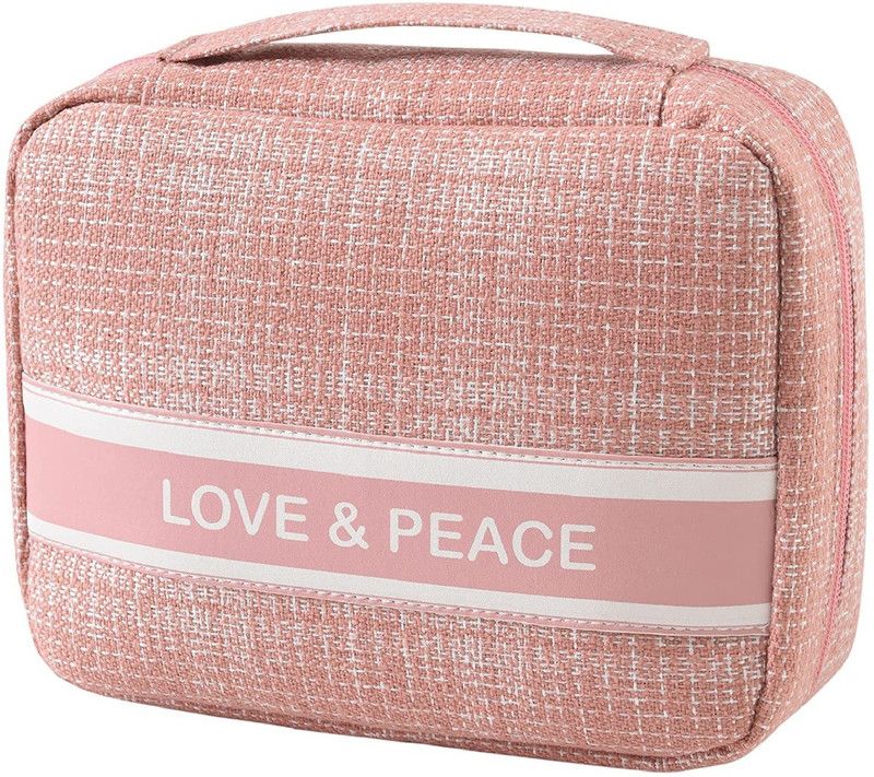 Deavan Makeup Organizer Pouch for Women, and Girls for Travel Travel Toiletry Kit  (Pink)