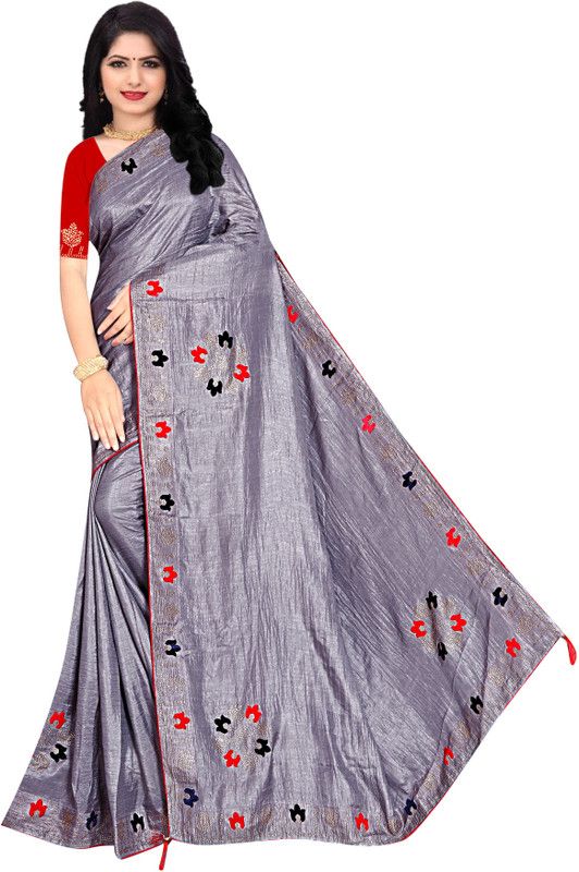 Banarasi Art Silk Saree  (Grey)