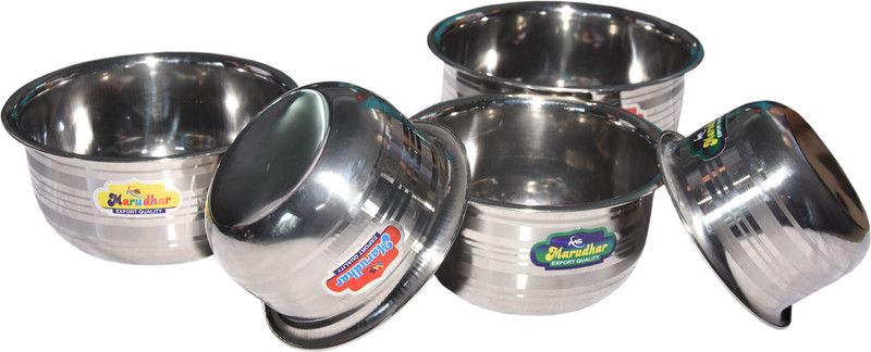 Marudhar Steel 22 Gauge Induction Bottom Cookware Set  (Stainless Steel, 5 - Piece)