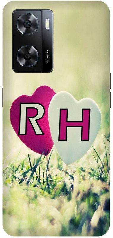 Dimora Back Cover for OPPO A57, R LOVES H NAME R NAME H LETTER ALPHABET R LOVE H NAME  (Multicolor, Hard Case, Pack of: 1)