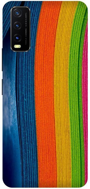 DBR SAFE Back Cover for vivo Y20G, V2065, RAINBOW, COLOUR, ABSTRACT, ART, DESIGN  (White, Hard Case, Pack of: 1)