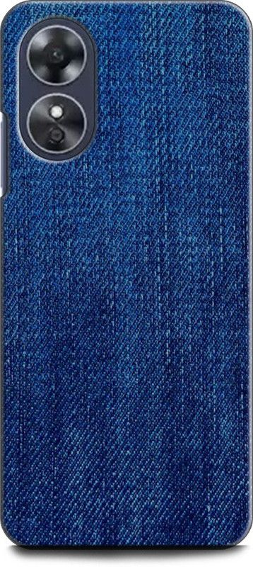 WallCraft Back Cover for OPPO A17, CPH2477 JEANS, BLUE, ABSTRACT, TEXTURE, PURPLE, FABRIC  (Multicolor, Dual Protection, Pack of: 1)