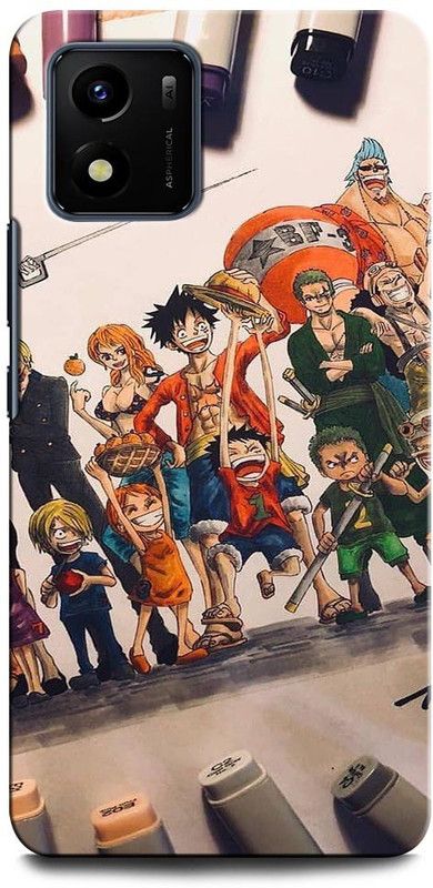 ORBIQE Back Cover for Vivo Y15s LUFFY ONE PIECE, LUFFY, ANIME, MONKEY D LUFFY, CARTOON  (Multicolor, Hard Case, Pack of: 1)