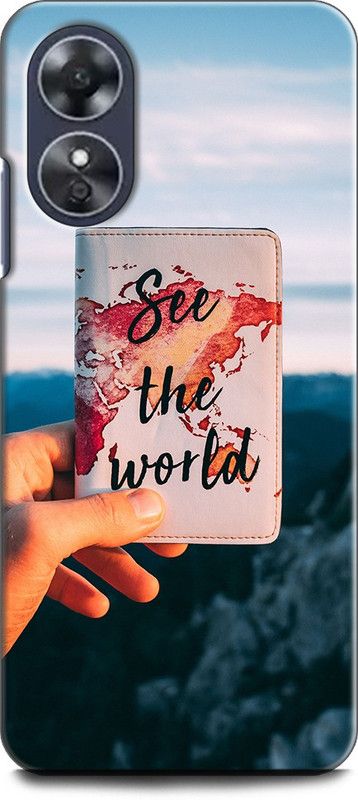 WallCraft Back Cover for OPPO A17, CPH2477 MOTIVATIONAL, LIFE QUOTES, SEE THE WORLD, POSITIVE,  (Multicolor, Dual Protection, Pack of: 1)