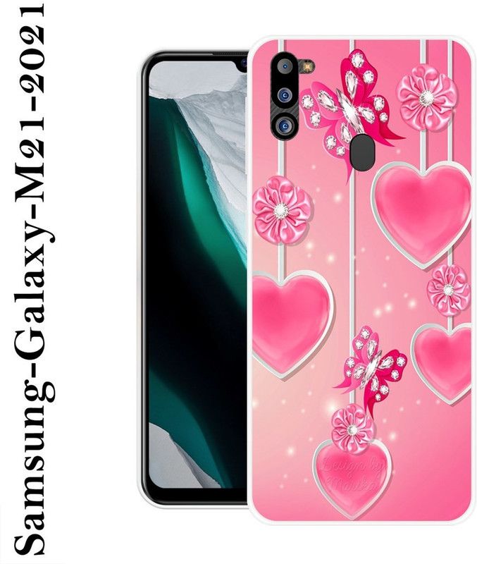 JATLAND Back Cover for Samsung Galaxy M21 2021  (Pink, Silicon)