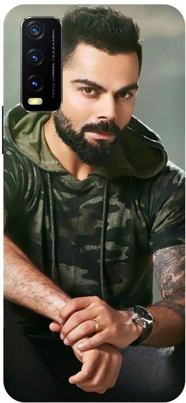 THE NARAYANA COLLECTIONS Back Cover for VIVO Y20i-V2027-V2032-VIRAT,KOHLI,INDIAN,CRICKETER,IPL  (Multicolor, Hard Case, Pack of: 1)