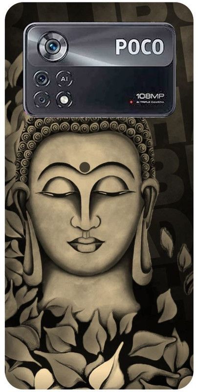 FRONK Back Cover for POCO X4 Pro 5G, GAUTAM, BUDDHA, GOD, GRAY, NAMO, BUDDHAY  (Grey, Hard Case, Pack of: 1)