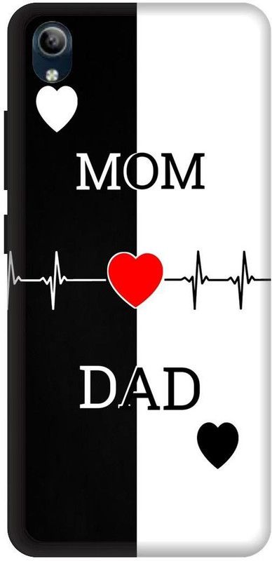 PHONE WALEY.COM Back Cover for VIVO Y90 , VIVO 1908 ,love mom ded, Mom and Dad Printed Back Cover  (Black, Hard Case, Pack of: 1)