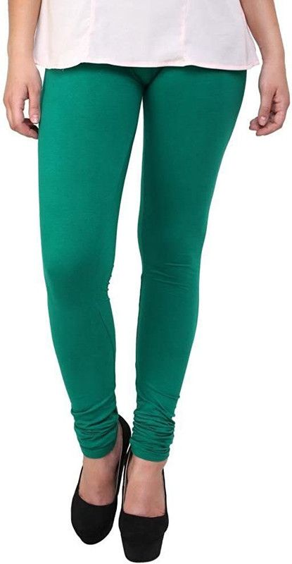 Ethnic Wear Legging  (Green, Solid)