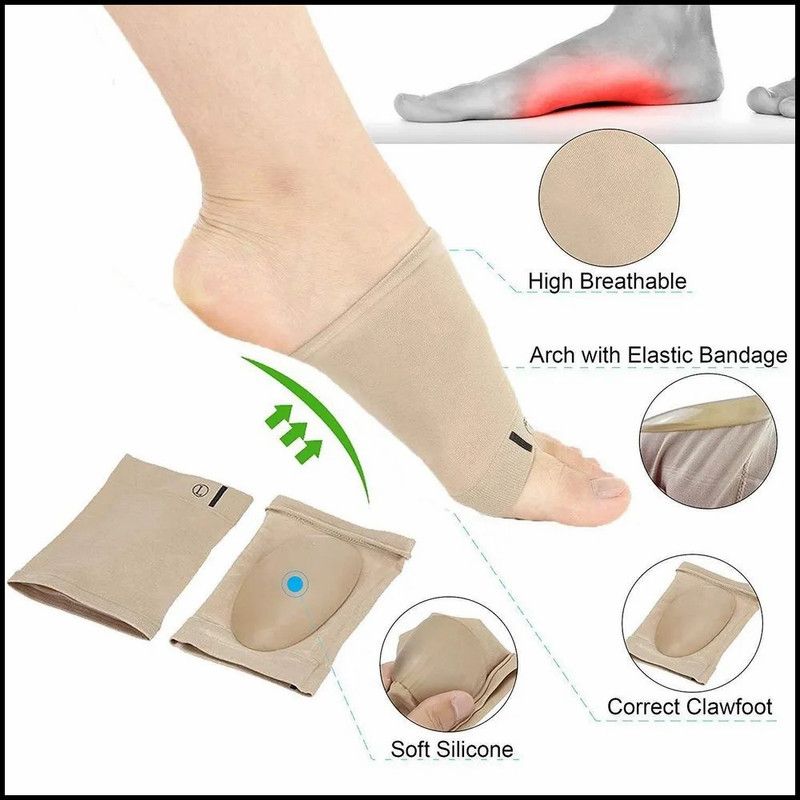 DIVINESHOPPING Arch Support Socks Sleeves Pad - For Foot Pain Relief-Foot Support Best Quality Foot Support  (Beige)