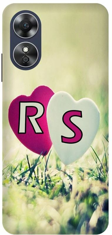 Dimora Back Cover for OPPO A17, R LOVES S NAME R NAME S LETTER ALPHABET R LOVE S NAME  (Multicolor, Hard Case, Pack of: 1)