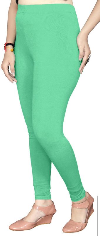 Softvelly Western Wear Legging  (Green, Solid)
