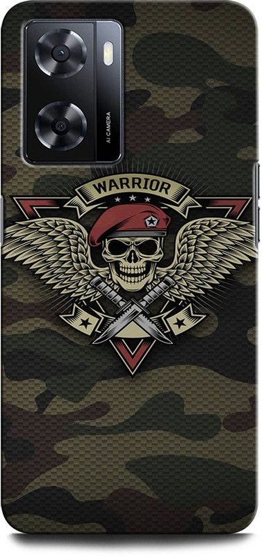 GRAFIQE Back Cover for OPPO A57 New KAMO SKULL, WARRIOR, INDIAN ARMY, ARMY, CAMO EAGLE  (Multicolor, Shock Proof, Pack of: 1)