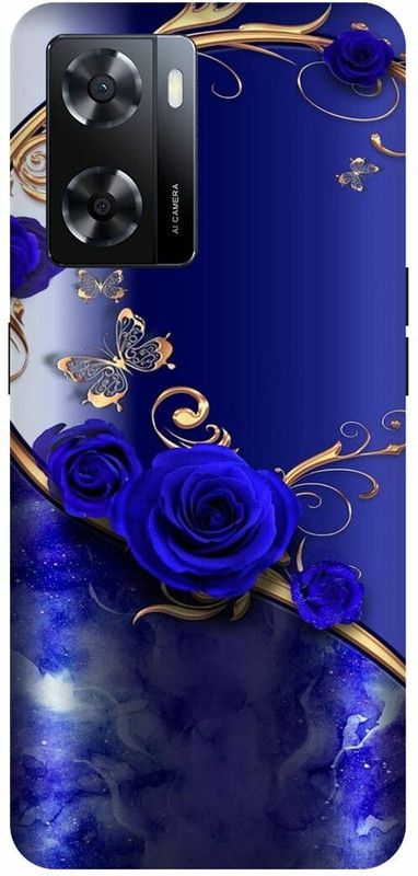 Dimora Back Cover for OPPO A57 ,ROSE FLOWER HEART DIMOND BLUE  (Multicolor, Hard Case, Pack of: 1)