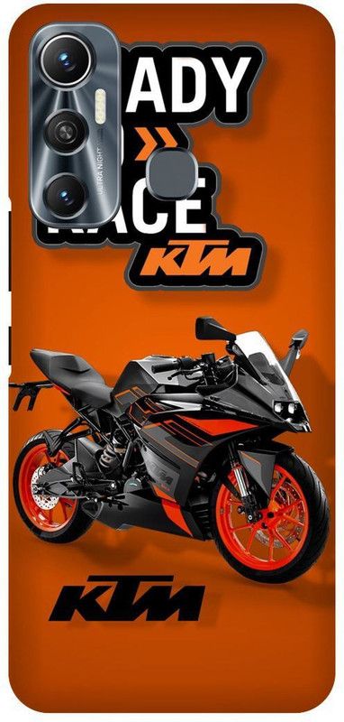 FRONK Back Cover for Infinix Hot 11, X662, KTM, BIKE, LOVER, RIDER, READY TO RACE  (Orange, Hard Case, Pack of: 1)