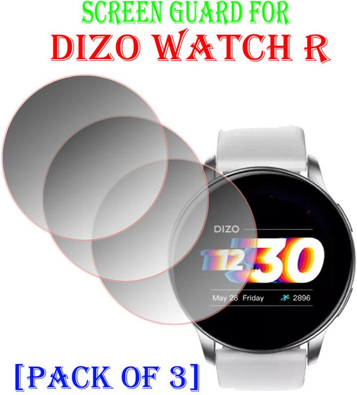 hirdesh Edge To Edge Screen Guard for DIZO WATCH R  (Pack of 3)