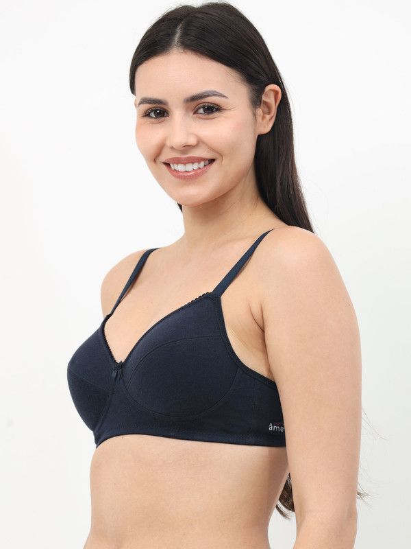 Women Everyday Non Padded Bra  (Dark Blue)