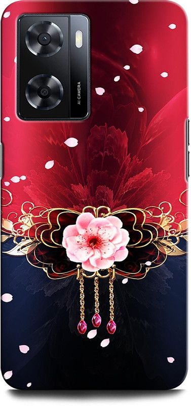 GRAFIQE Back Cover for OPPO A57e, FLOWER, LOVE, RED, BLACK, HAPPY  (Multicolor, Shock Proof, Pack of: 1)