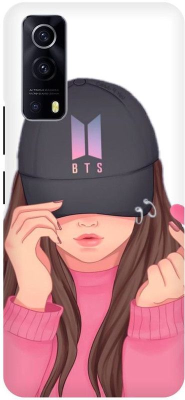 THE NARAYANA COLLECTIONS Back Cover for IQOO Z3- V2073A-BTS,ARMY,GIRL,FUNKY,STYLISH  (Multicolor, Hard Case, Pack of: 1)