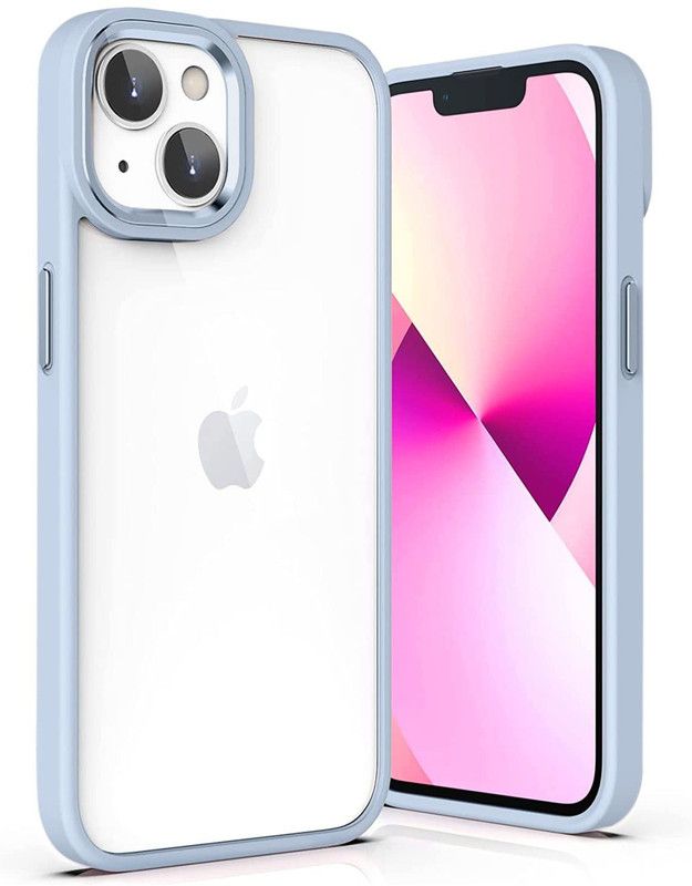 Vshop Back Cover for Clear Protection Transparent Back Cover Case Compatible with iPhone 14 Plus 6.7 Inch  (Purple, Camera Bump Protector, Pack of: 1)