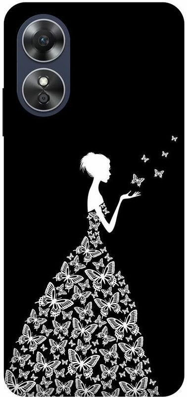 Dimora Back Cover for OPPO A17, GIRL ANIMEBTS LOVELYGIRL CARTOONCUTE GIRLDOLL  (Black, Hard Case, Pack of: 1)