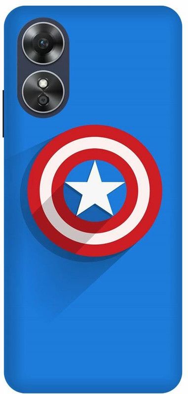 Dimora Back Cover for OPPO A17, CAPTAINAMERICA SHIELDAVENGER MARVEL COMIC ENDGAME  (Blue, Hard Case, Pack of: 1)