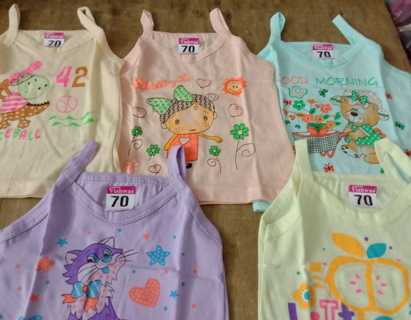 Camisole For Baby Girls  (Multicolor, Pack of 36)