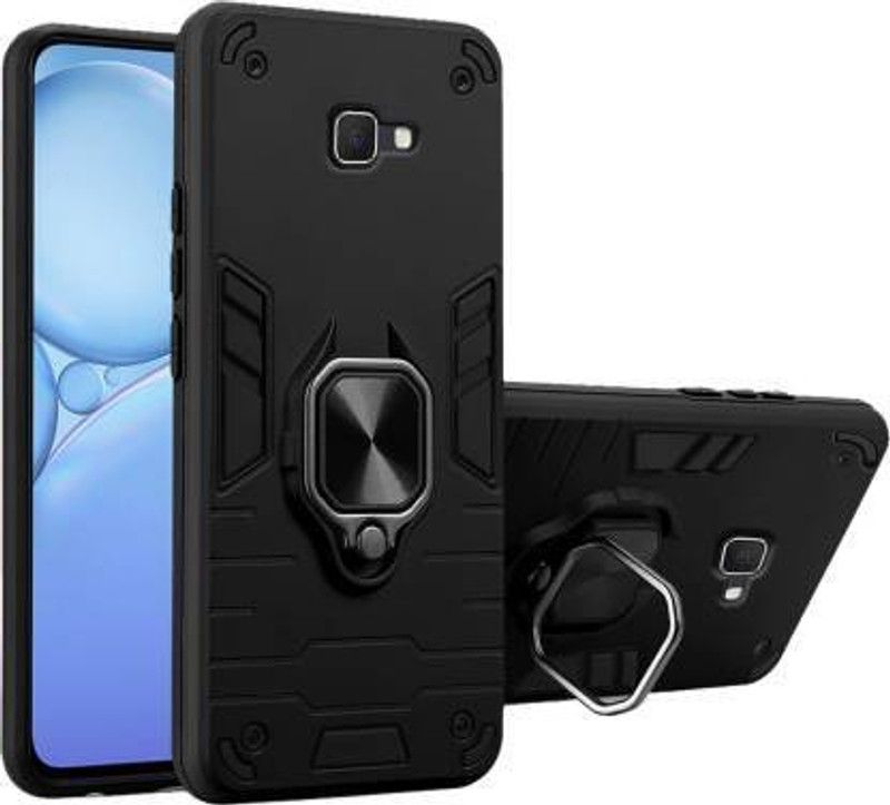 DAEMON Back Cover for SAMSUNG J7 PRIME RING METAL CASE, J7 PRIME RING METAL CASE  (Black, Rugged Armor, Pack of: 1)