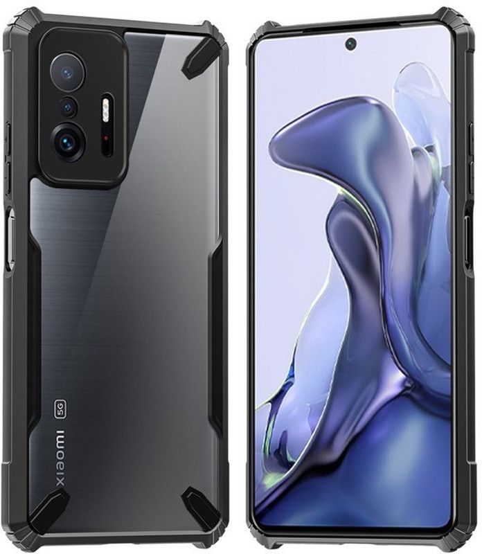 MOBIRUSH Back Cover for Xiaomi Mi 11T / Mi 11T Pro  (Black, Pack of: 1)