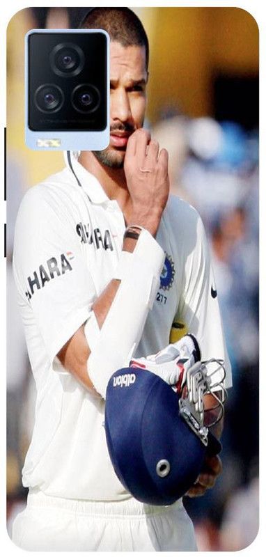 THE NARAYANA COLLECTIONS Back Cover for IQOO 7- V2049A-SHIKHAR,DHAWAN,GABBAR,SPORTS  (Multicolor, Hard Case, Pack of: 1)