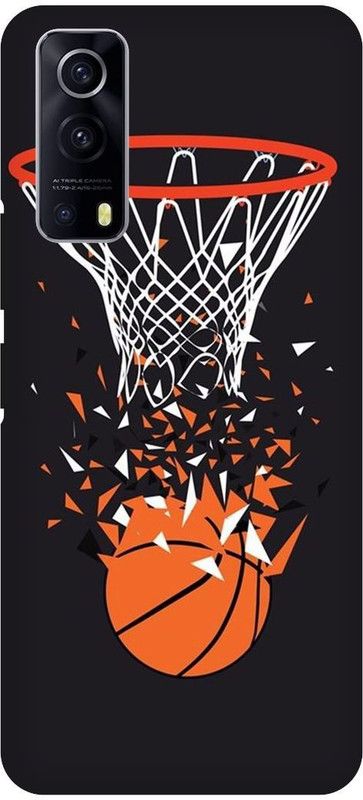 THE NARAYANA COLLECTIONS Back Cover for IQOO Z3- V2073A-BASKET,BALL,STYLISH,SPORTS,GAME  (Multicolor, Hard Case, Pack of: 1)