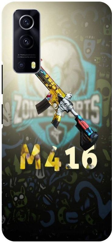 THE NARAYANA COLLECTIONS Back Cover for IQOO Z3- V2073A-PUBG,M416,GUN,GAME,AWM,KAR98  (Multicolor, Hard Case, Pack of: 1)