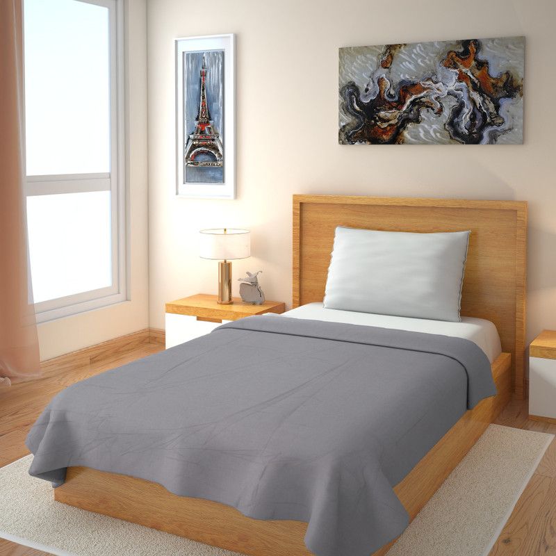 IWS Solid Single Blanket for Mild Winter  (Polyester, Multicolor)
