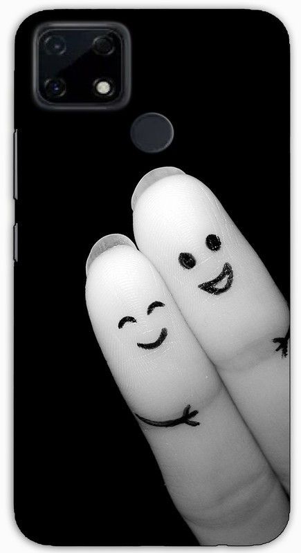 itrusto Back Cover for Realme Narzo 30A Two Fingers PRINTED Back Cover  (Multicolor, Pack of: 1)