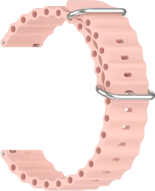 ACM Watch Strap Silicone Smart for Mustard Magma Smartwatch Belt Creame Smart Watch Strap  (Pink)