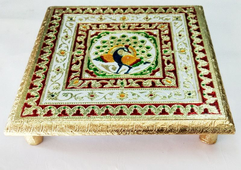 ROYALS PRIDE Wood All Purpose Chowki  (Multicolor, Pack of 1)
