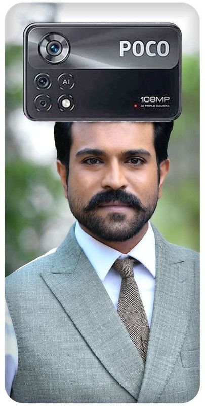 FRONK Back Cover for POCO X4 Pro 5G, RAM, CHARAN, SOUTH, HERO, ACTOR  (Grey, Hard Case, Pack of: 1)