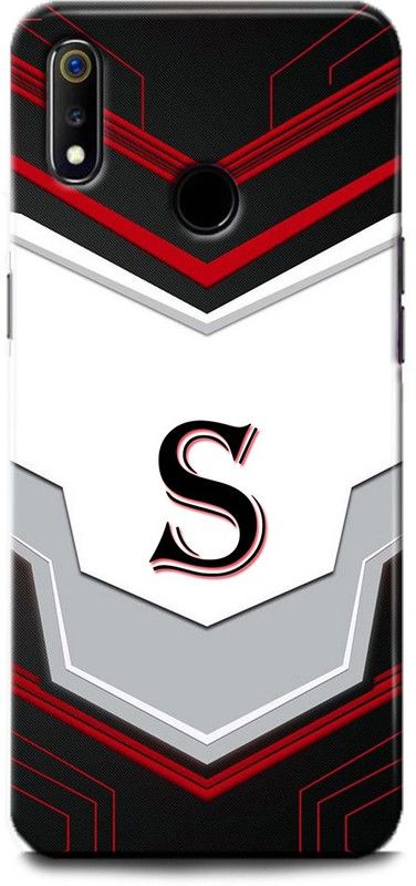 Afterglow Back Cover for Realme 3 Pro S, S LETTER, S NAME, S ALPHABET, ALPHABET  (Multicolor, Shock Proof, Pack of: 1)