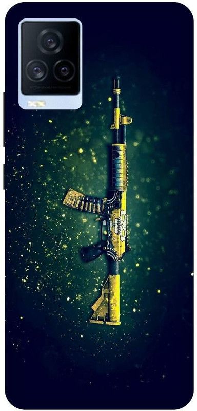 THE NARAYANA COLLECTIONS Back Cover for IQOO 7- V2049A-PUBG,M416,GUN,GAME,AWM,KAR98  (Multicolor, Hard Case, Pack of: 1)