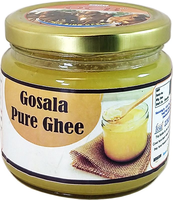 OCB Gosala Pure Ghee Cow Milk by Traditional Hand Churning Bilona Method Ghee 250 g Glass Bottle
