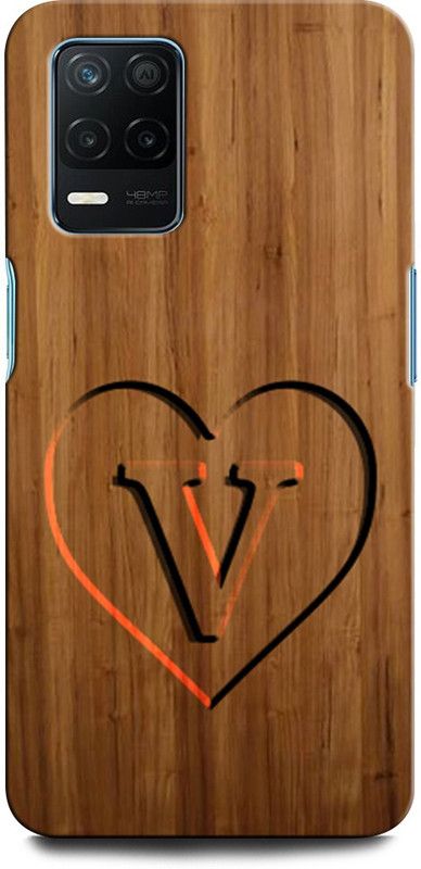 ORBIQE Back Cover for Realme Narzo 30 5G V, V LETTER, V DESIGN, V ALPHABET, V NAME  (Multicolor, Hard Case, Pack of: 1)
