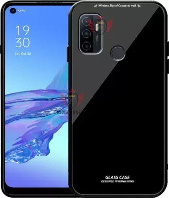 Urban Tech Back Cover for Oppo A53 2020 |Premium Top Grade 9H Glass| Rich Look| High Quality  (Black, Grip Case, Pack of: 1)