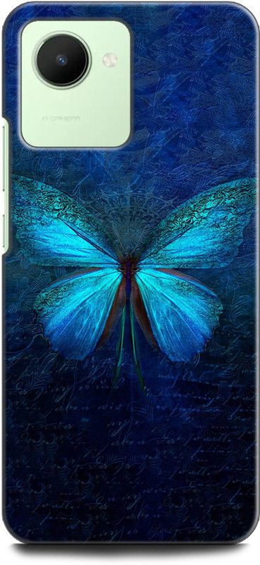WallCraft Back Cover for Realme Narzo 50i Prime, RMX3506 BUTTERFLY, BEAUTIFUL BUTTERFLIES, BLUE BURRERFLY  (Multicolor, Dual Protection, Pack of: 1)