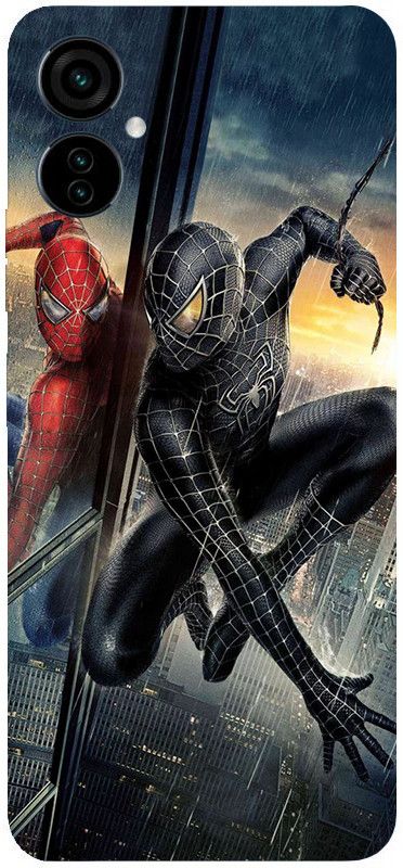 BugguSkin Tecno Camon 19 Neo Mobile Skin  (Ultra Super Black Spiderman With Venom With High Matte Finish.)