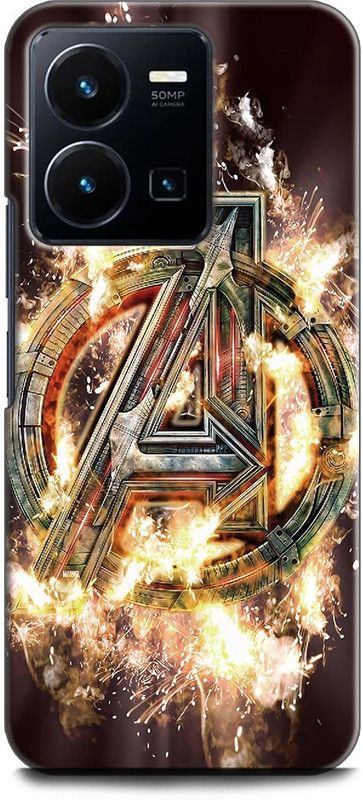 WallCraft Back Cover for Vivo Y35, V2205 AVENGERS, LOGO, SIGN, MARVEL, AVENGER, COMIC  (Multicolor, Dual Protection, Pack of: 1)